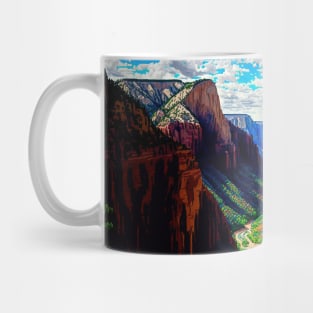 Mosaic Zion National Park Landscape | Angel's Landing | Utah Mug